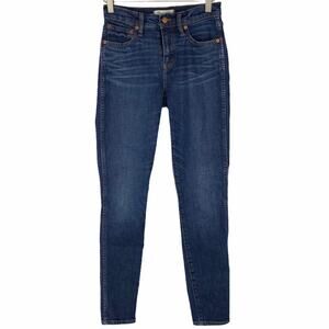 Madewell 9” High-Rise Skinny Jeans‎ Dark Wash 24 G6630 Tencel Denim Full Length